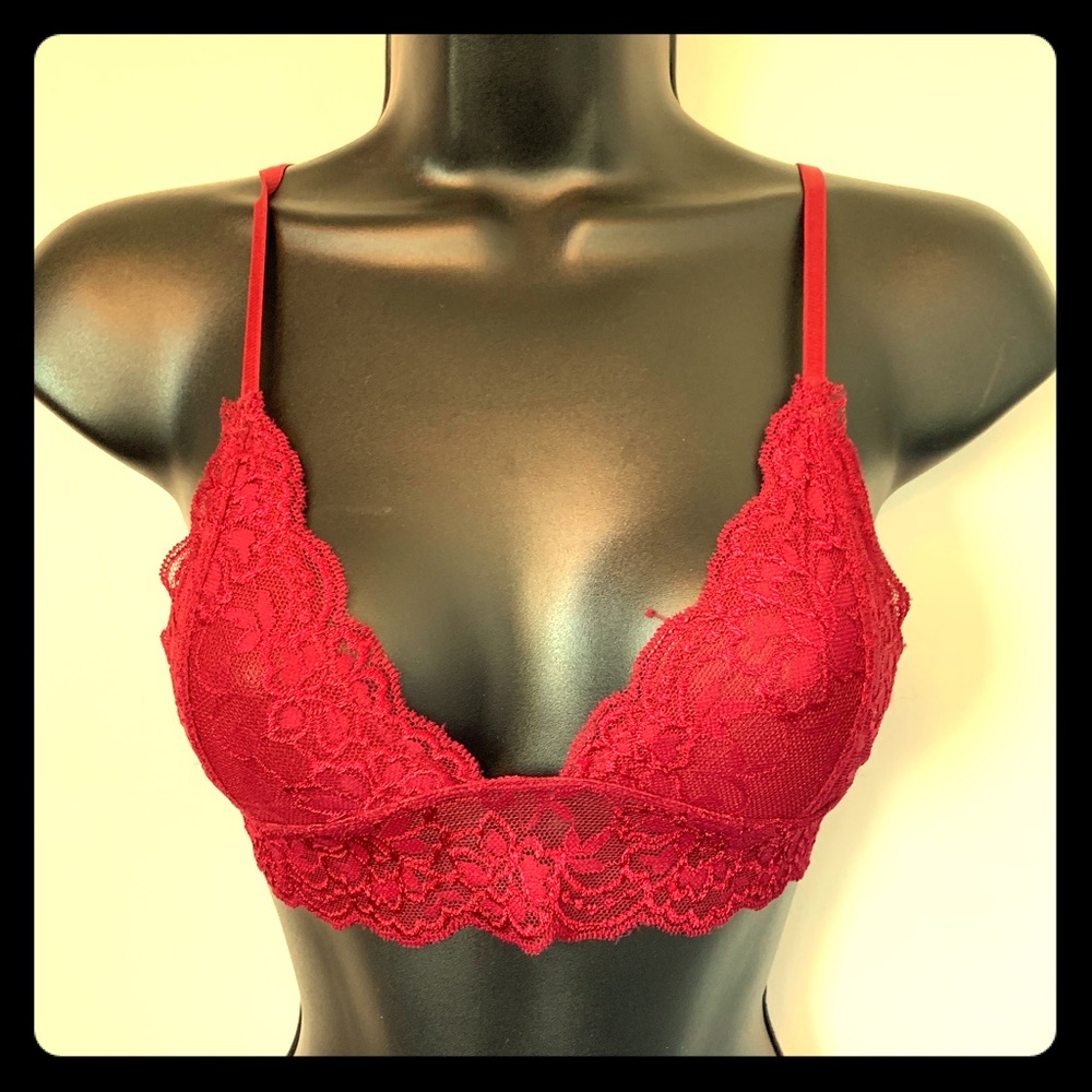 NWT Maroon lace bralette